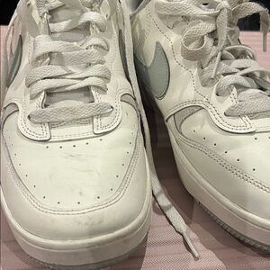 Nike White and Gray Women's Sneakers